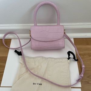 By Far, Crocodile print leather Mini bag.